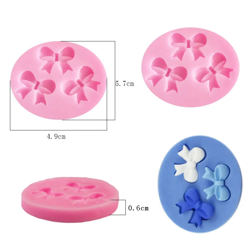 Bowknots Silicone Mold Fondant Cake Decorating Tools Chocolate Soap Mold Cake Stencils Baking Accessories Kitchen Pastry Tools