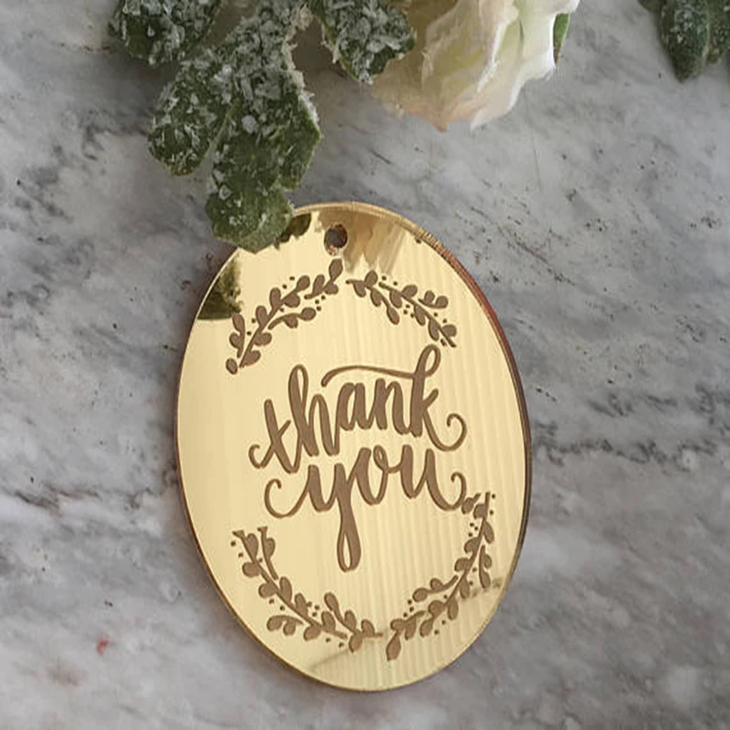 Wedding Thank You Cards Thank You Gift Tags Personalised Names Save the Date Custom Gold Wedding Favor Bridal Shower Party