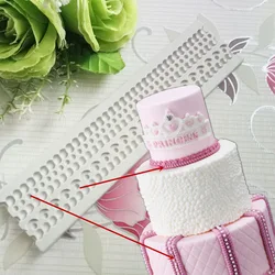 Hemp Rope Pearl Fondant Cake Decorating Tools Wedding Cake Border Silicone Mold Sugar Paste Candy Chocolate Molds K270