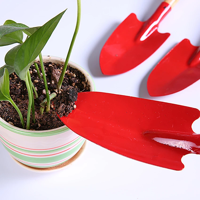 Pala pequeña con mango de madera, herramientas de jardinería para el hogar, macetas carnosas, Suelo Suelto, flores, plantación, excavación, pala de hierro