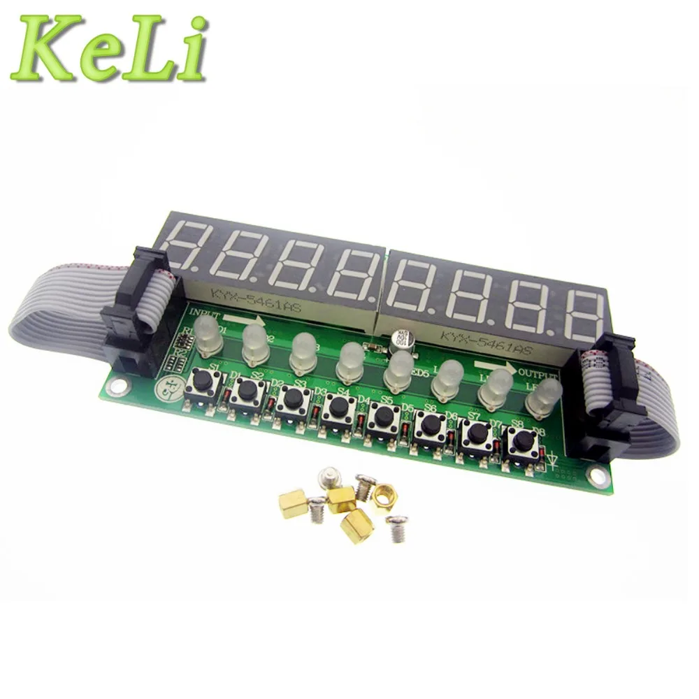 Módulo de led bicolor, f71a, 8 * tubo digital + 8 * chave + 8 * circuitos integrados de substituição para cor dupla tm1638