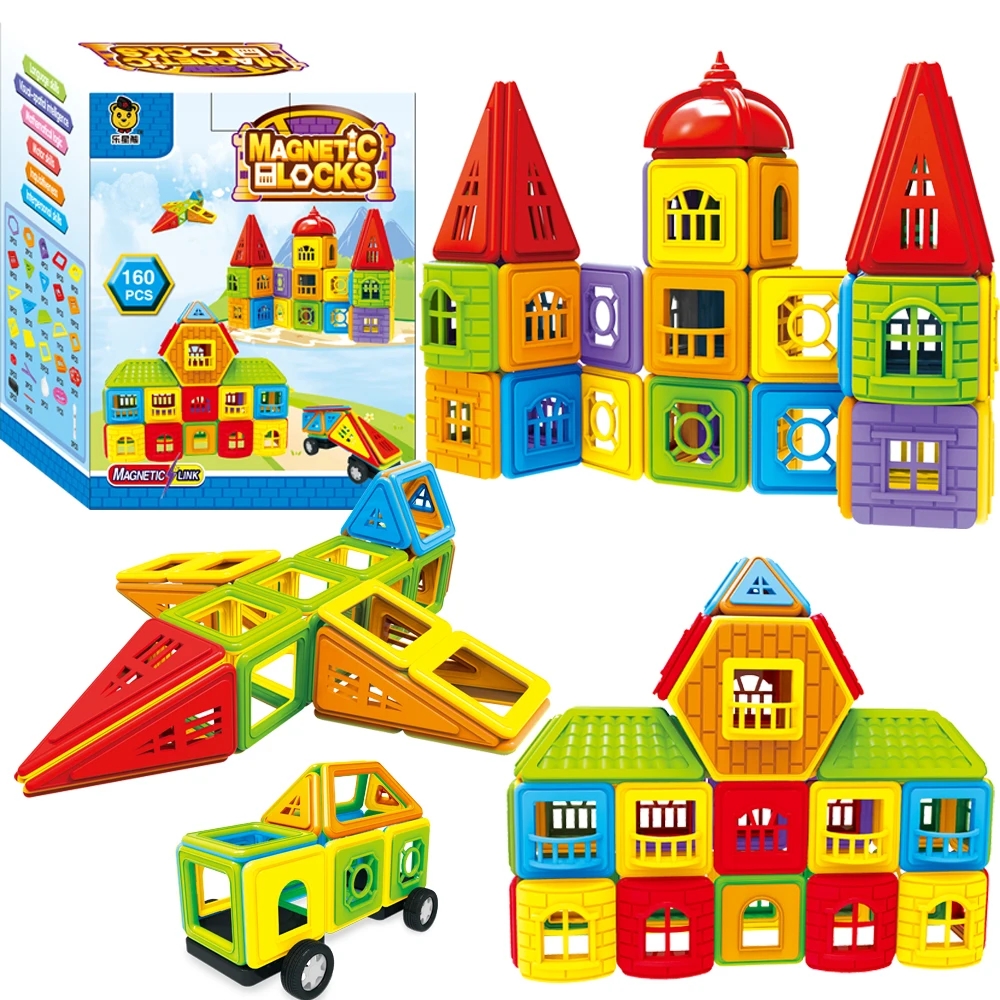 77-402pcs DIY Magnetic Building Blocks Designer Construction Toys Set Model Magnet Educational Hobbies Toys For Children Gifts