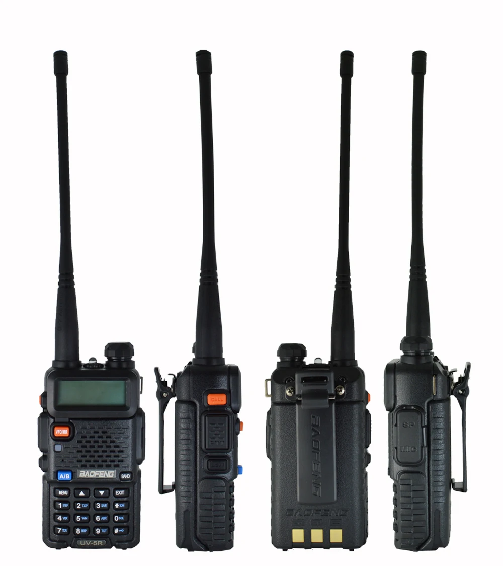 AAA + 2pcs จริง 8W UV-5R Walkie Talkie UV5R ที่มีประสิทธิภาพสมัครเล่น CB สถานีวิทยุ UV 5R Dual Band Transceiver10KM Communicator