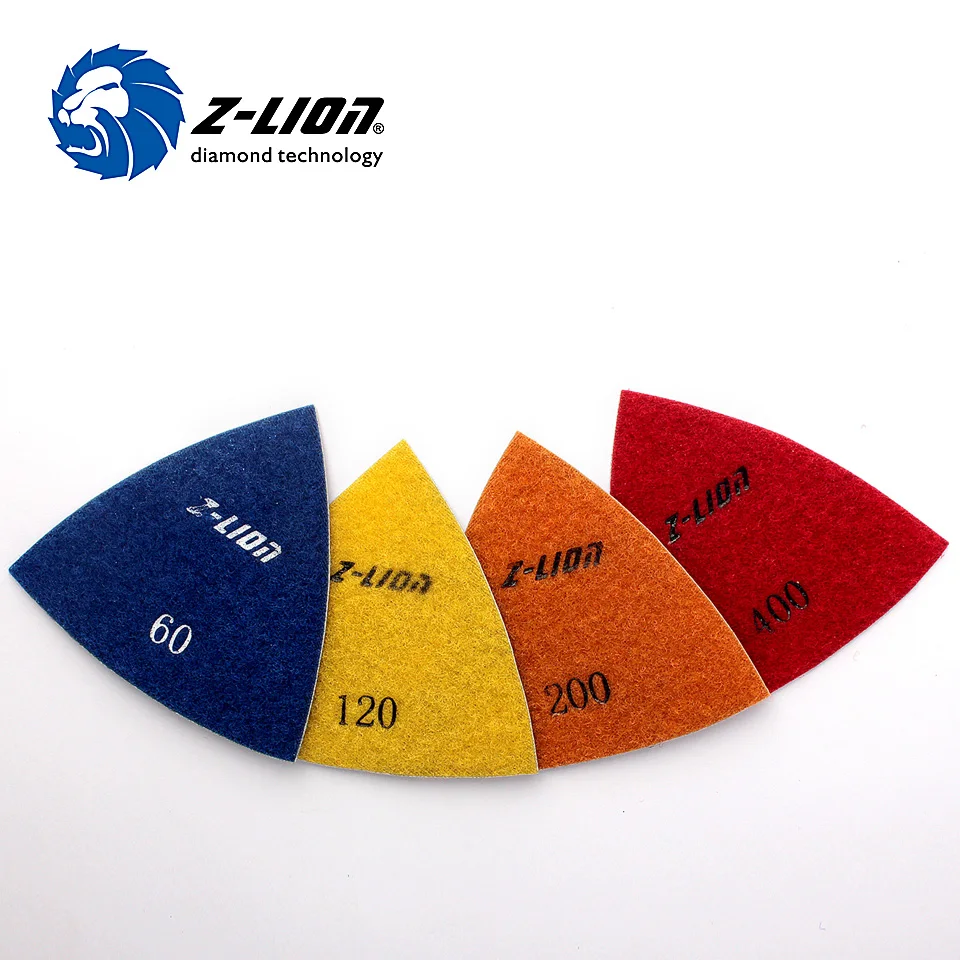 Z-LION 75mm Triangular Diamond Polishing Pads Electroplated Sanding Pad For Multi Tool as Fein Multimaster Dremel Renovator