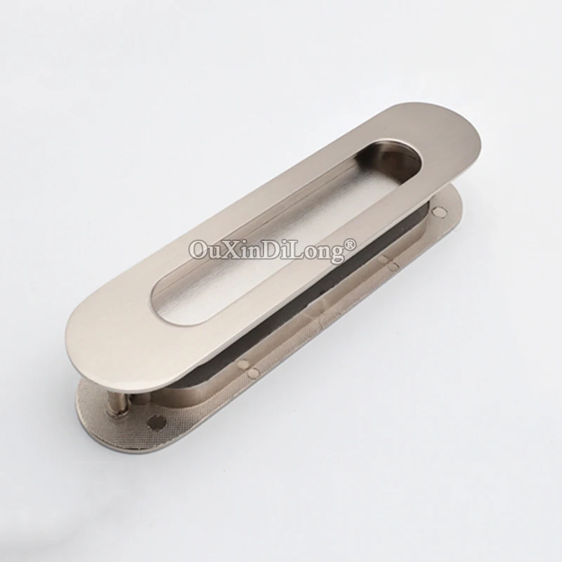 1Pair Zinc Alloy Recessed Sliding Door Handles Hidden Barn Door Handles Kitchen Balcony Background Wall Flush Door Pulls Handles