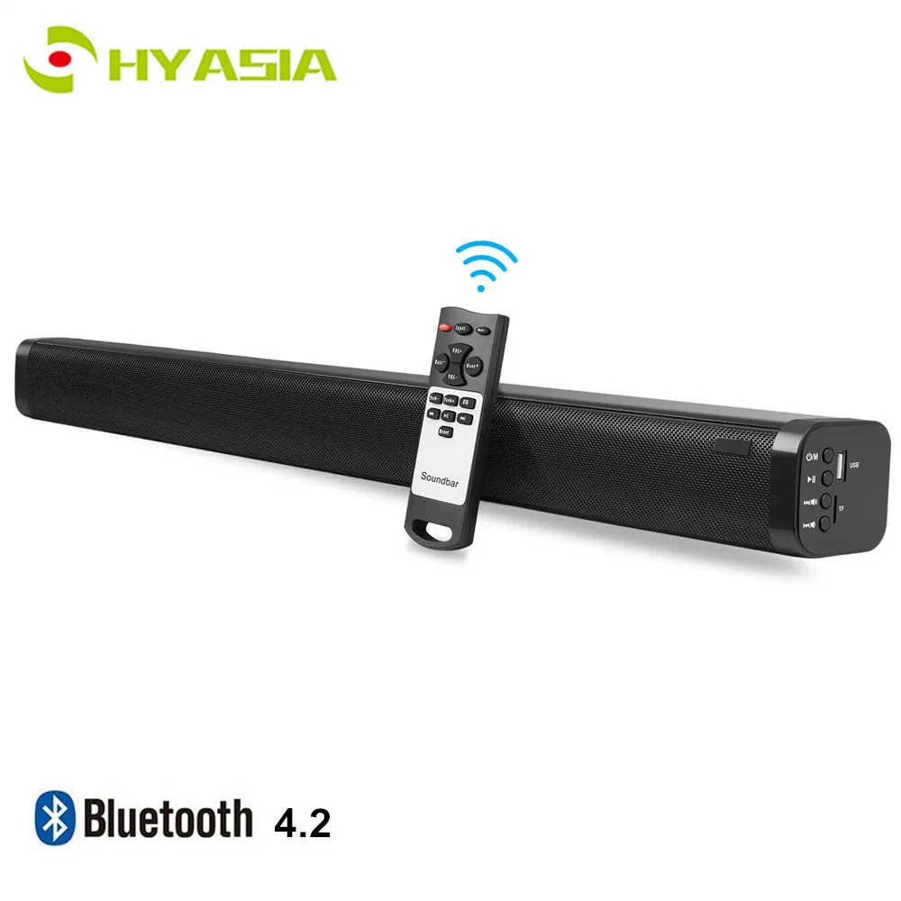 HYASIA 40W Bluetooth 4.2 Soundbar TV AUX Coaxial TF Wireless  Sound bar Bluetooth Speaker TV Home Theater Sound System Parlantes