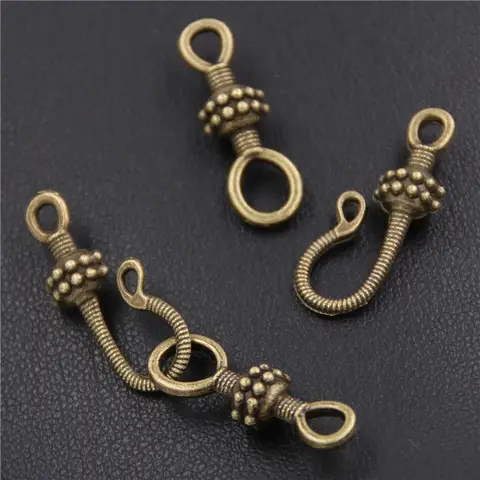 20sets(40PCS)  Bronze Zinc Alloy Connector Circle Charms Diy Handmade Jewelry Findings A2308