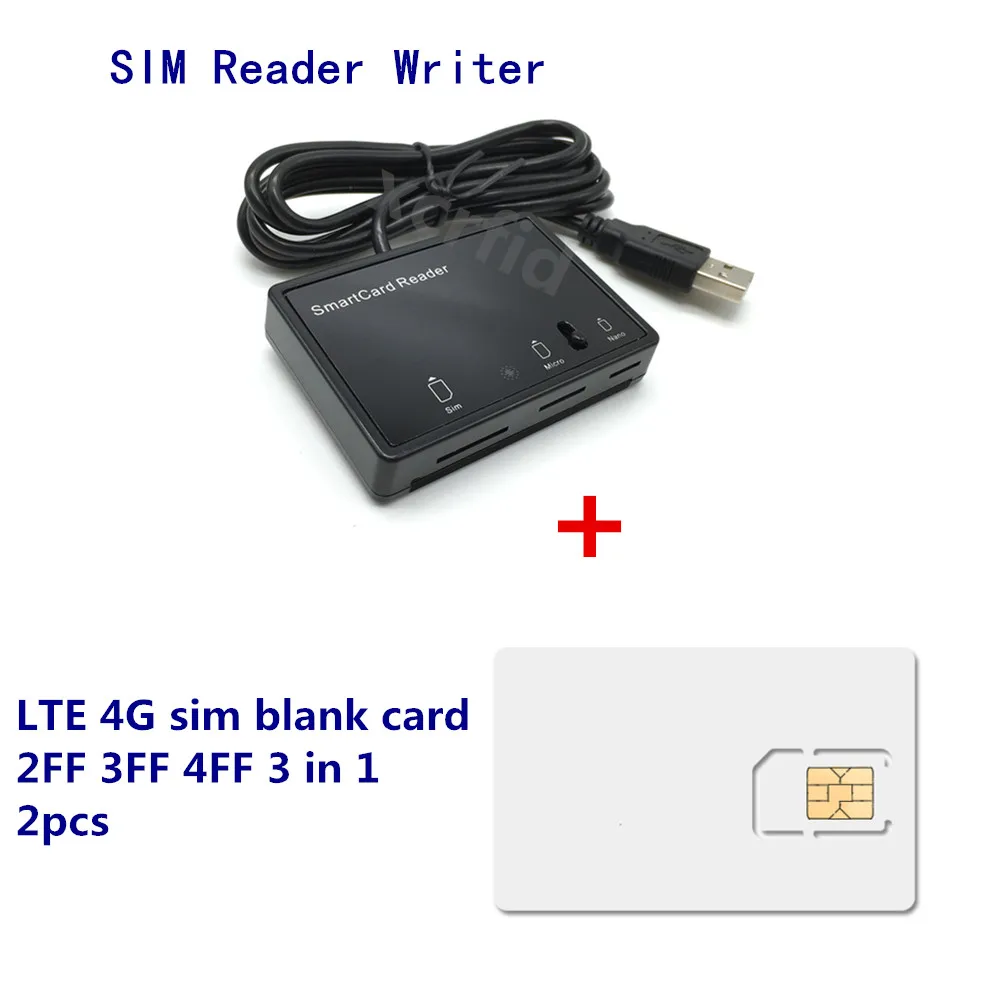 MCR3516 Устройство чтения SIM-карт Mini Nano Micro 2FF, 3FF, 4FF Программируемая пустая карта LTE USIM 4G WCDMA GSM с программным обеспечением Sim