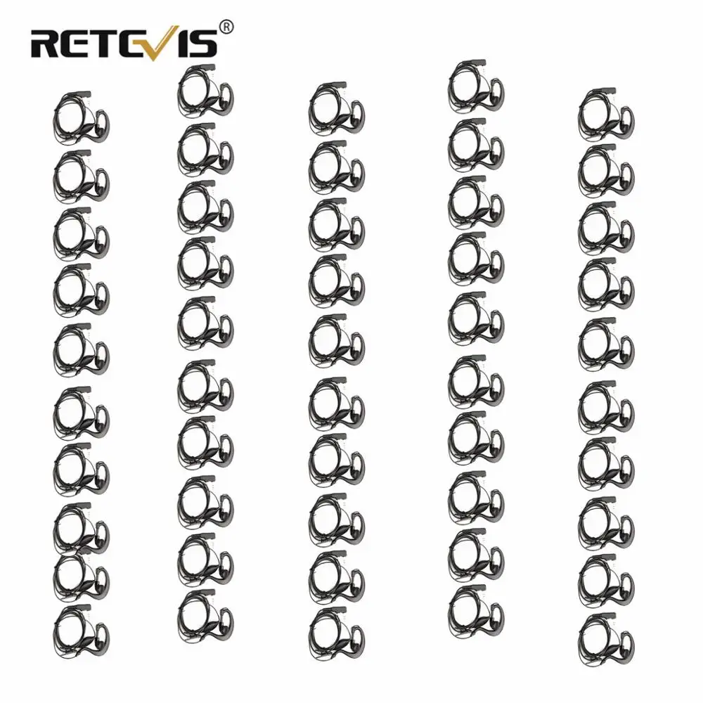 Imagem -02 - Ptt Fone de Ouvido Fone de Ouvido para Kenwood Walkie Talkie Retevis Baofeng Uv5r Bf888s H777 Rt7 para Quansheng para Puxing Tyt 10 Pcs 2pin