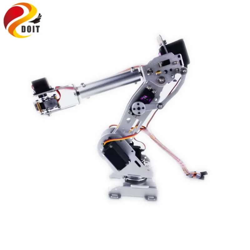 7 Dof Robot Arm Metal Manipullator Mechanical Arm All Metal Structure for Arduino Robotic Education