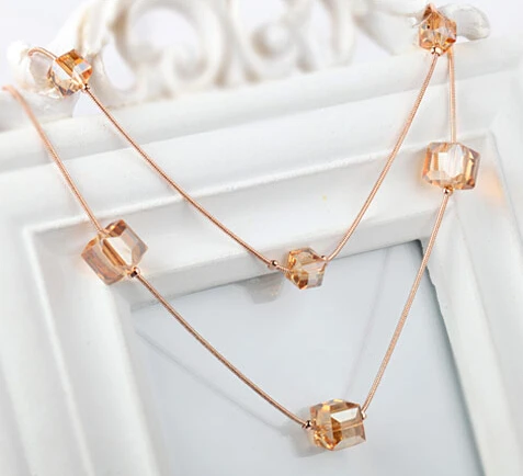Collares Mujer Fashion Statement Necklaces & Pendants Gold Color Crystal Layered Necklace Women Long Collier Femme Maxi Jewelry