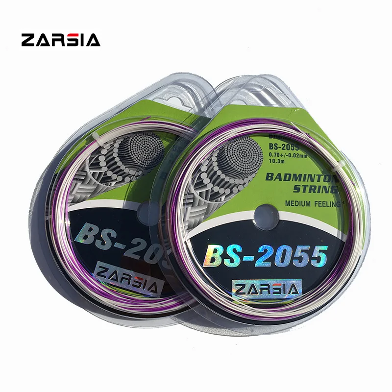 50pcs Wholesales ZARSIA BS-2055 rainbow colorful Badminton String 28lbs Durable training Badminton strings 0.70mm 8 colors