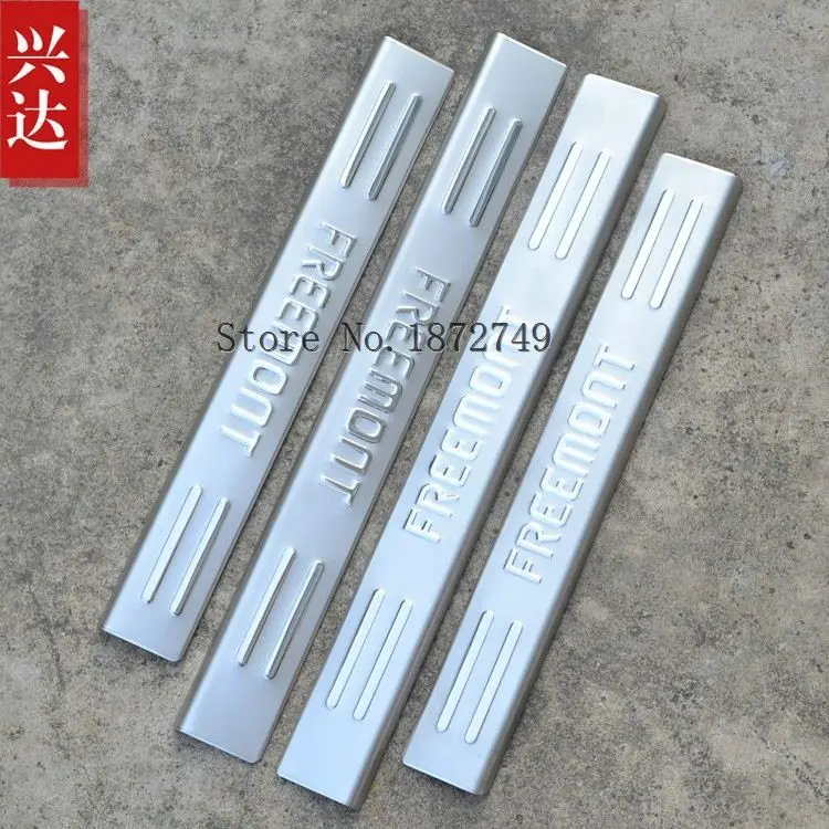 

High quality Stainless steel Door Sill Scuff Plate panel kick step protector threshold For FIAT Freemont 2012-2014