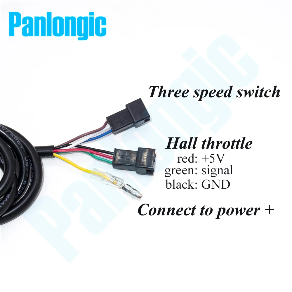 Panlongic Sepeda E-scooter sepeda Listrik Aula Thumb Putar Throttle dengan Tiga Kecepatan Beralih + Voltmeter