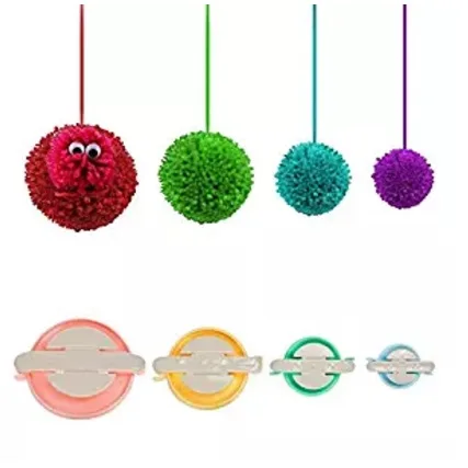 

CAMMITEVER 4 Sizes Pompom Pom-pom Maker for Fluff Ball Weaver Craft DIY Wool Knitting Craft Tool Set