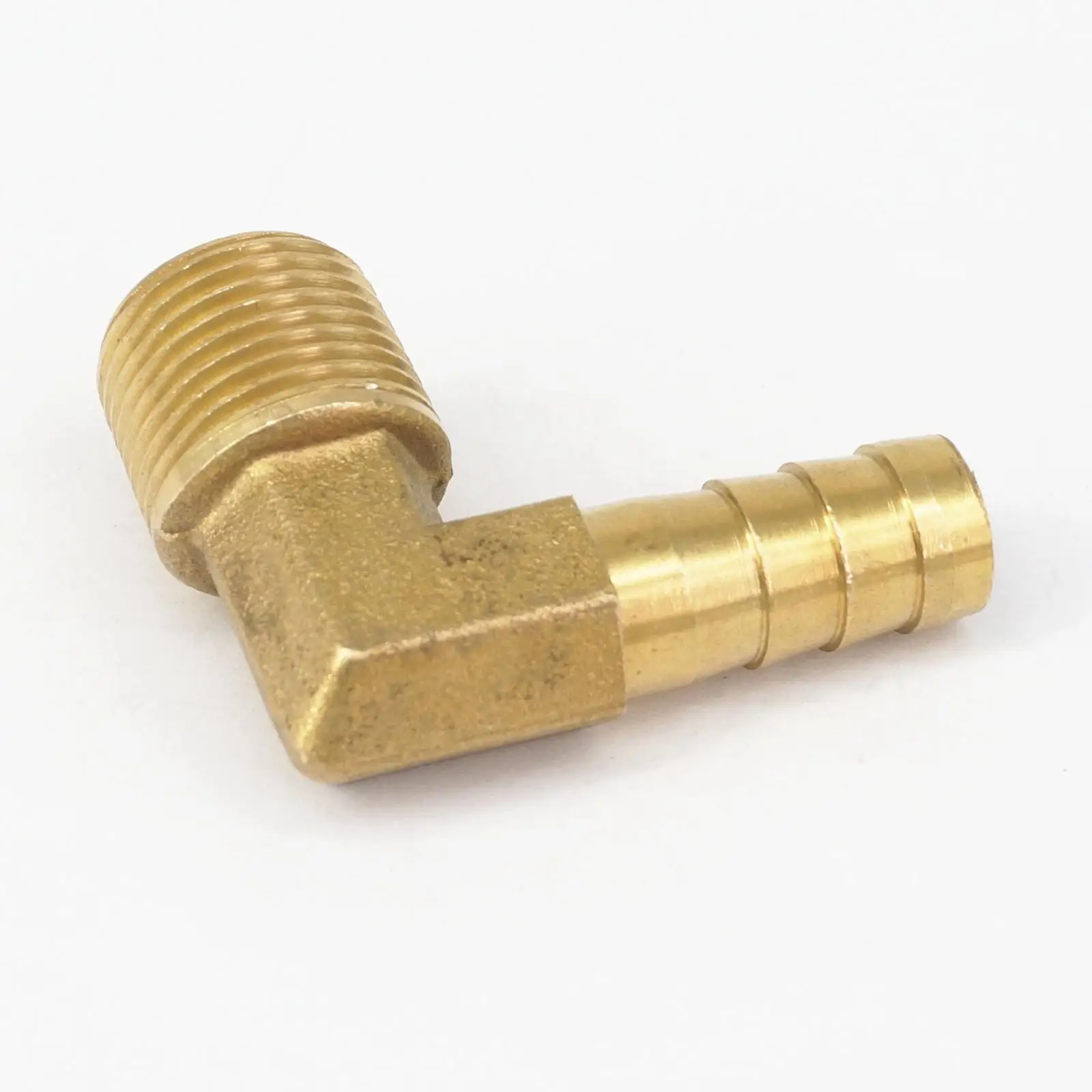 

LOT 2 Hose Barb I/D 10mm x 3/8" BSP Male Thread Elbow Brass coupler Splicer Connector fitting for Fuel Gas Water