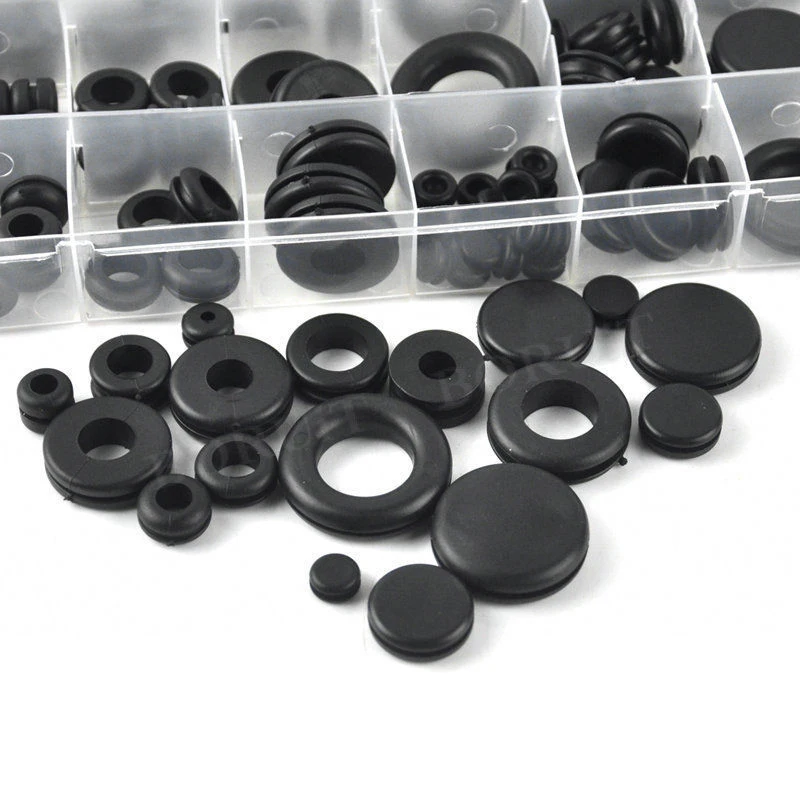 180  Rubber Grommet Assortment Firewall Hole Plug Set Electrical Wire Gasket Kit