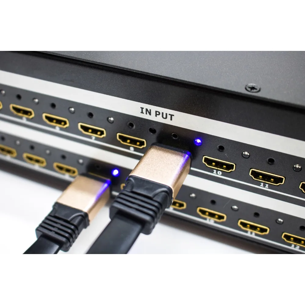 O interruptor da matriz de isevy 16x16 hdmi com hdmi 16 em 16 para fora os canais completos apoiam 4kx2k @ 30 hz, 1080p3d @ 60 hz, hdcp 1.4, azul-ray, edid