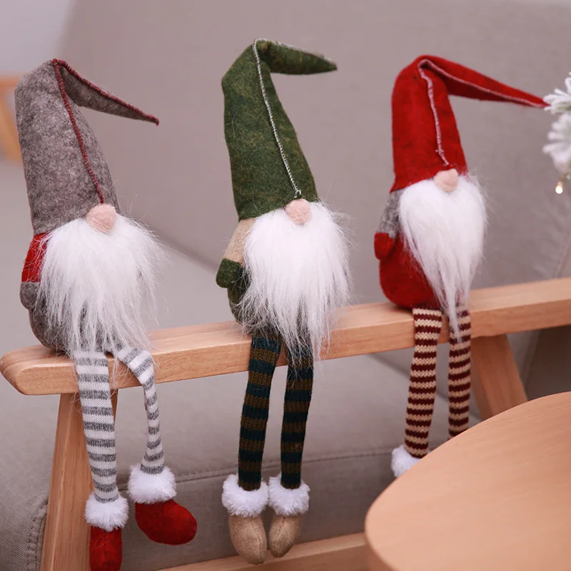 Christmas Festival Decoration Cartoon Cute Long Leg Elf Window Pendant New Year Christmas Tree Decoration for home Spree-60329