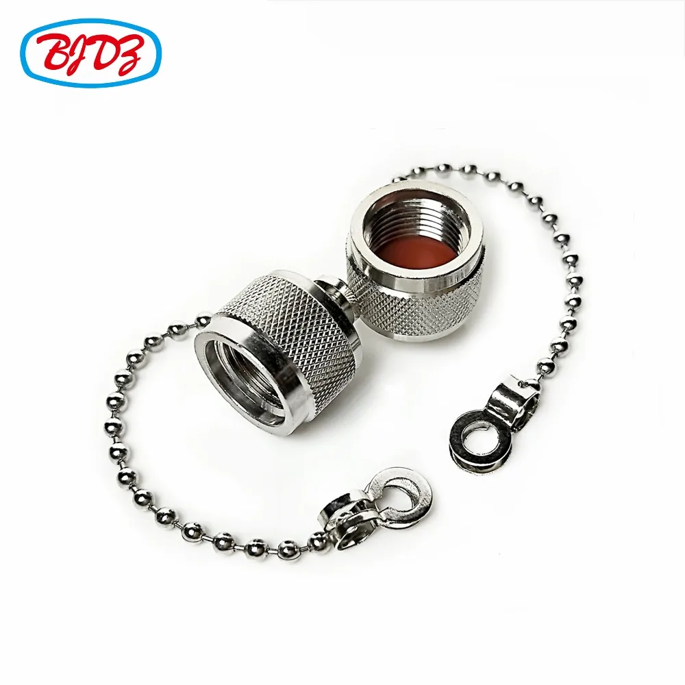 Free Shipping 5pcs N Male Dust Cap with Chain