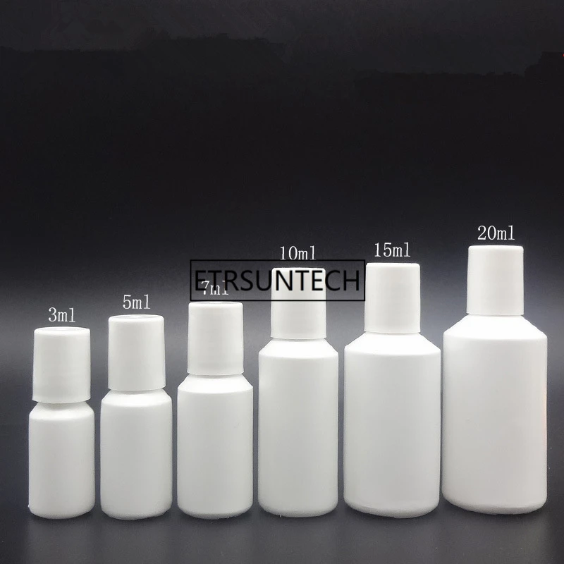 

3/5/7/10/15/20ML Empty PP Plastic Squeezable Essence Bottle Eye Liquid bottle White Mini Container F1650