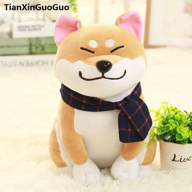 lovely cartoon Akita dog large 48cm light brown squatting akita dog plush toy soft doll throw pillow birthday gift s0227