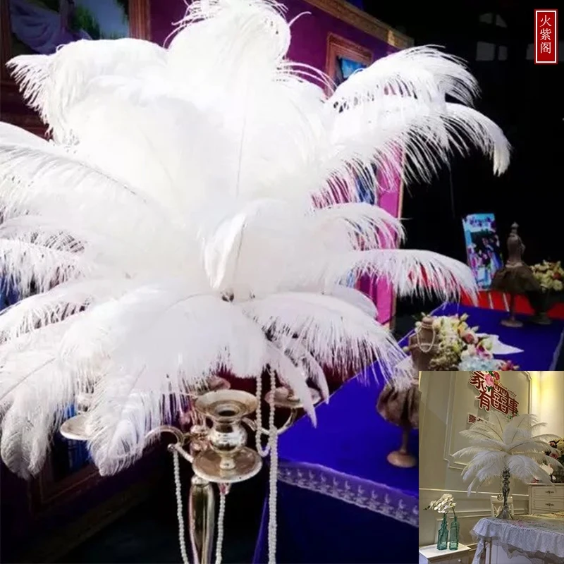 

Ostrich feathers wholesale white 6-32 inch 10 pieces / 10pcs diy wedding decoration high quality feathers