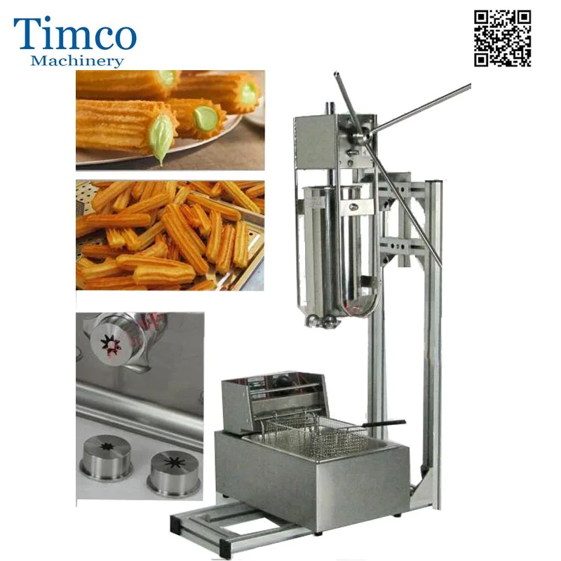 TIMCO Spanish Churros Making Machine 5L with Electric Fryer 6L Maker