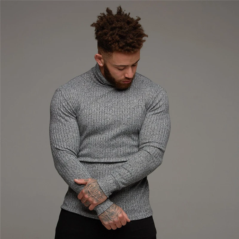 Fashion Winter Warm Sweater Men Turtleneck Mens Sweaters Slim Fit Pullover Men Classic Sweter Men Knitwear Pull Homme