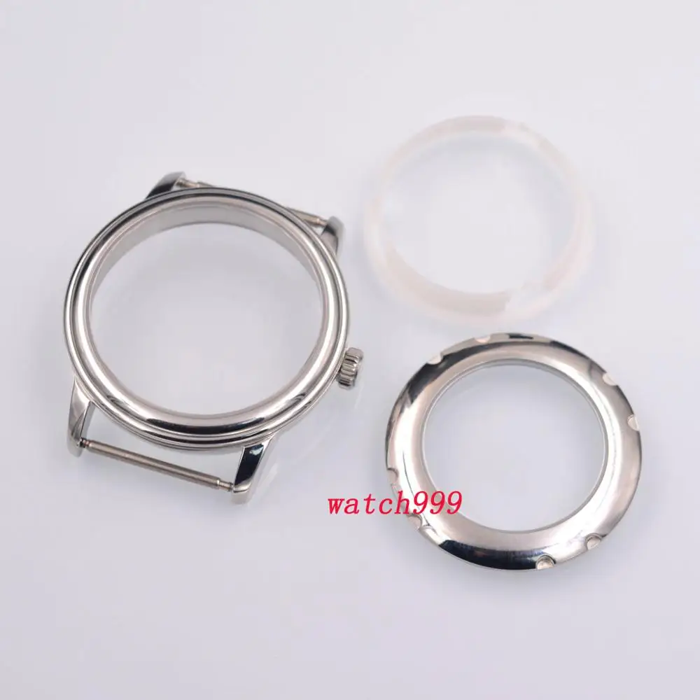 40mm Sapphire Crystal Watch Case Solid Steel ETA 2824 2836 Miyota 8215 821A Movement DG2813