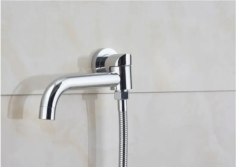 Brass wall mounted faucet spout Square and Round brass chrome spouts shower faucet accessories Shower Arm Faucet Accessories