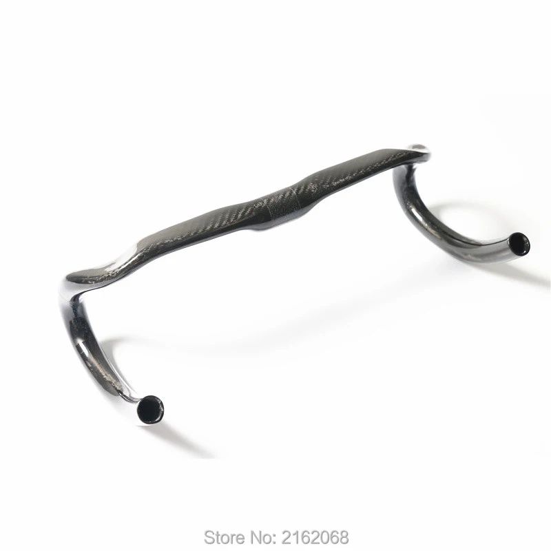 Neuester kompakter Typ Racing Rennrad glänzend matt 3K Vollcarbon-Fahrradlenker Carbon gebogener Stange 31,8 * 380-440 mm – Detail 3