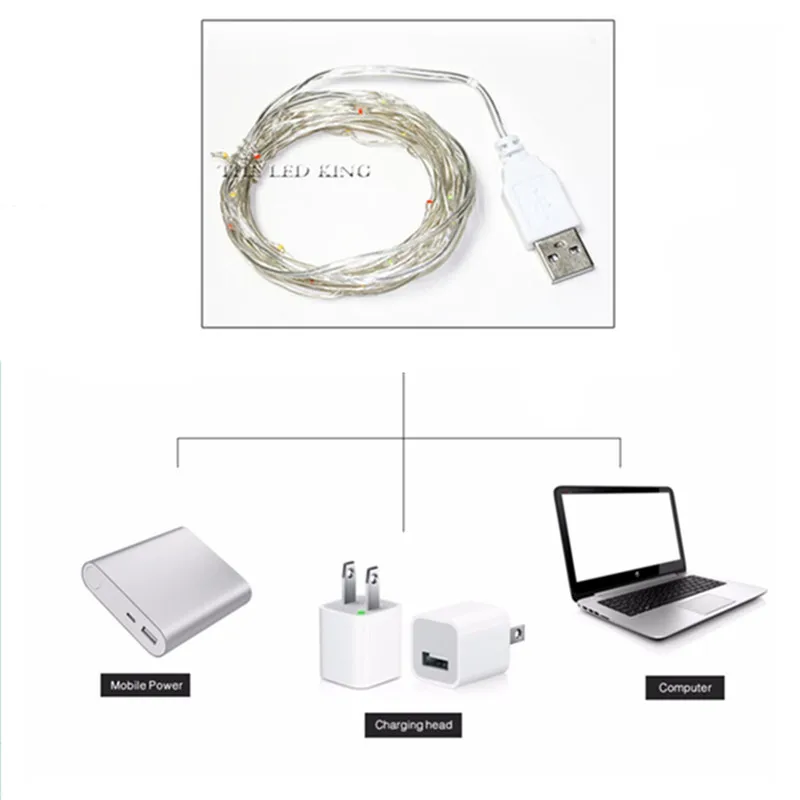 10M USB LED String Light Waterproof LED Copper Wire String Holiday Outdoor Fairy Lights For Christmas Party Wedding Decoration