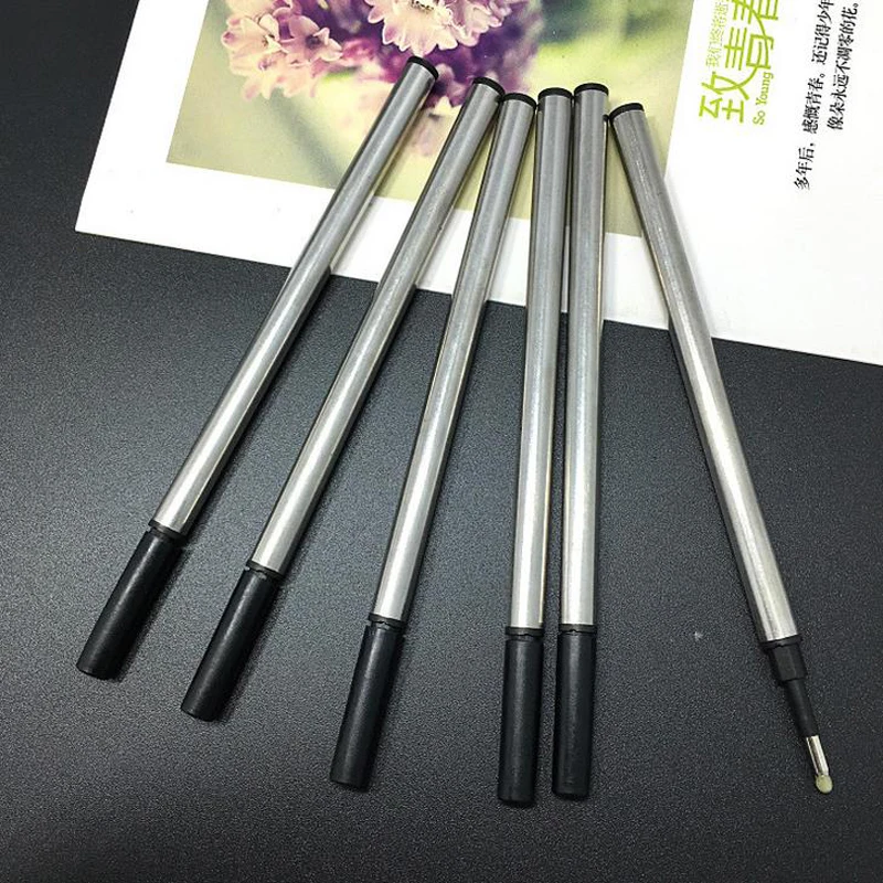 Wholesale 20pcs /pack 10 cm Long Black 0.5mm Ink roller pen Refill Replacement  twist gel ink pen  metal  Refills