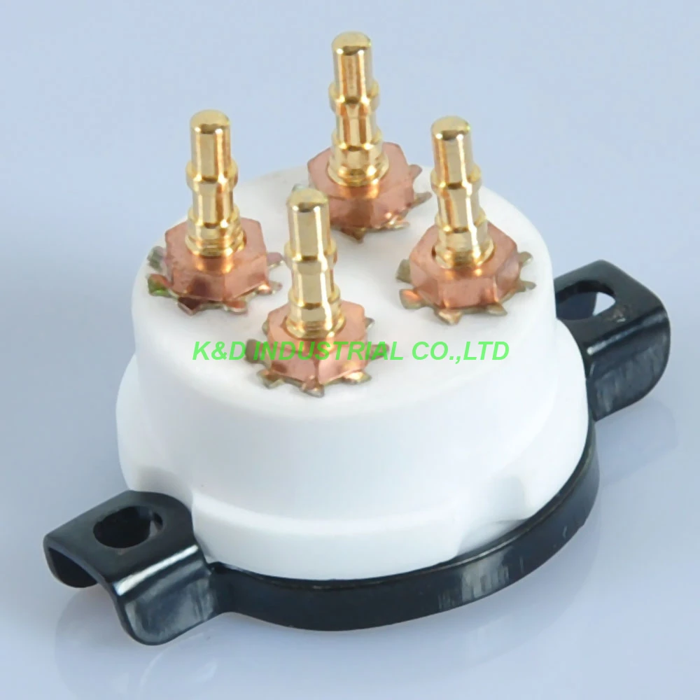 2 шт., 4-контактный CMC, керамическая золотая трубка, розетка, клапан, печатная плата 2A3 300B 274A 50 80, аудиозапчасть GZC4-T-G