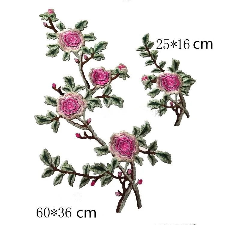 Sew on Large 3D Flower Embroidery Patch Motif Applique Children Women DIY Clothes Sticker Wedding industry embroidery