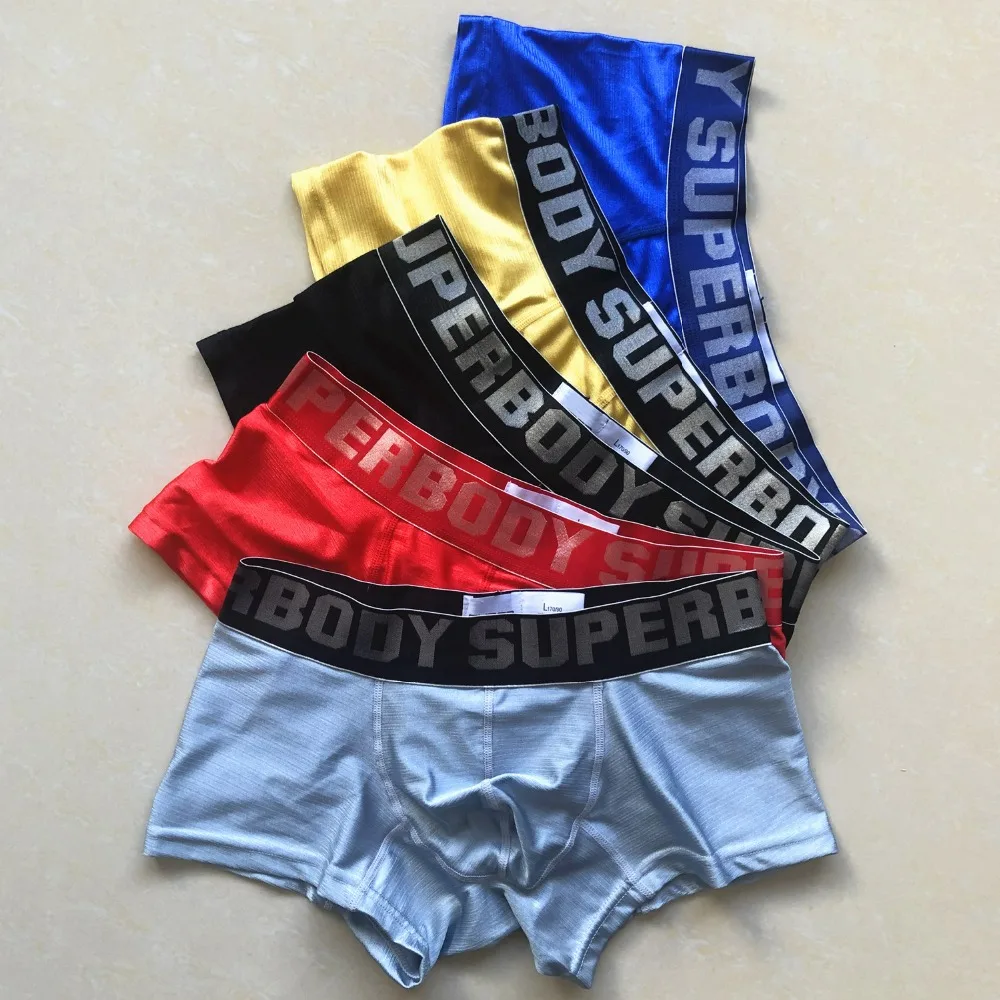 Best Selling Sexy Men\'s Underwear Silky And Shiny Men Boxers U convex Fashion Style Underwear Men Boxer Shorts