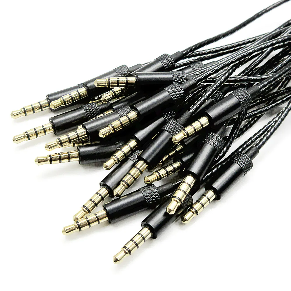 Fengru diy 1,25 m ersatz kabel audio kabel kopfhörer reparatur kabel diy kopfhörer kopfhörer wartungs kabel mit mikrofon