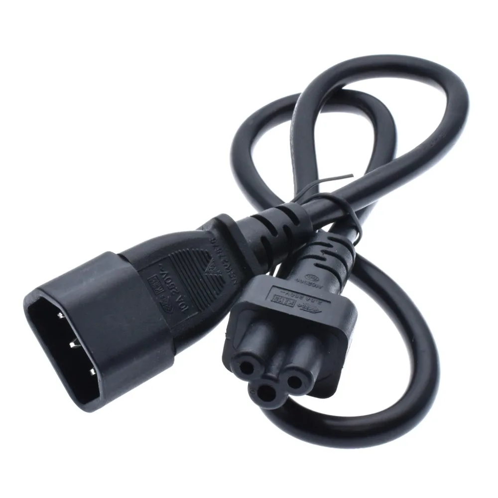 IEC 320 C14 Male Plug to C5 Female Adapter Cable IEC 3 Pin Male to C5 Micky FOR PDU UPS Power Converter Cord