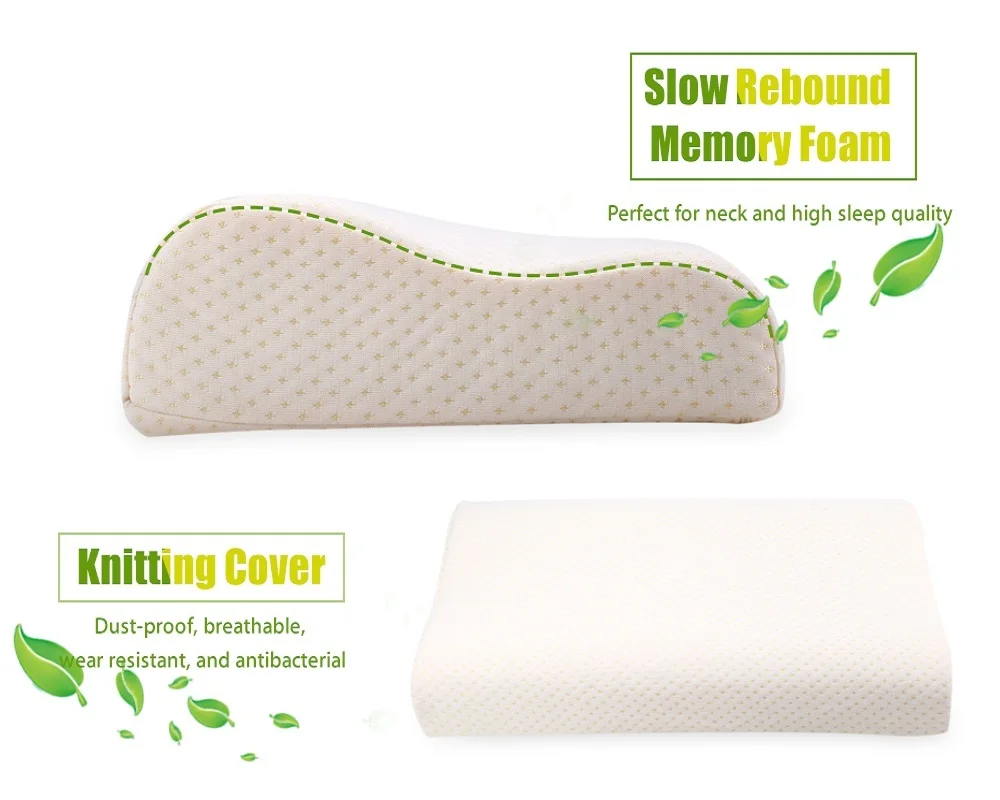 Original Memory Foam Neck Pillow Breathable Knitting Slow Rebound Health Care Memory Foam Pillow For Different Sleeping Postures