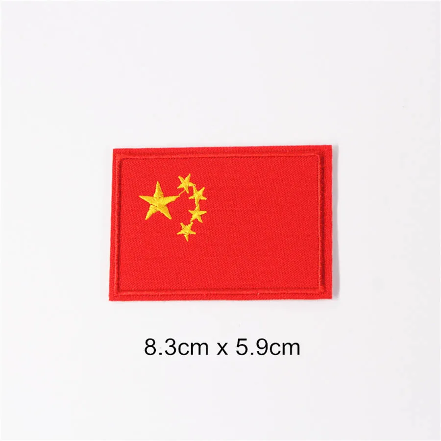 Cool National flag Patches Cap Shoe Iron On Embroidered Appliques DIY Apparel Accessories Patch For Clothing Fabric Badges BU172