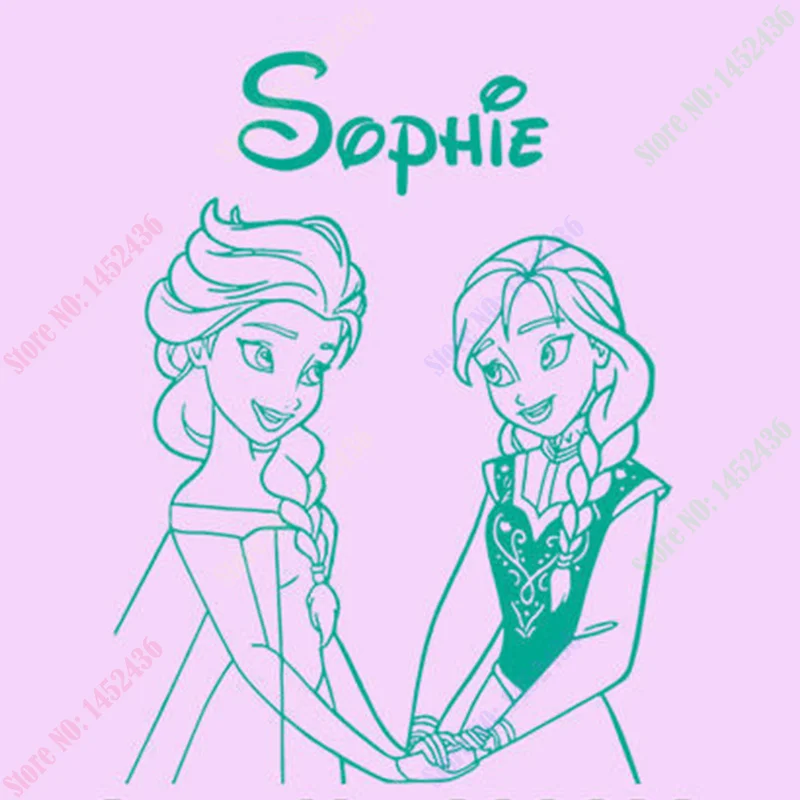 Free Shipping PERSONALISED ELSA & ANNA ,GIRLS VINYL WALL ART DECAL, STICKER