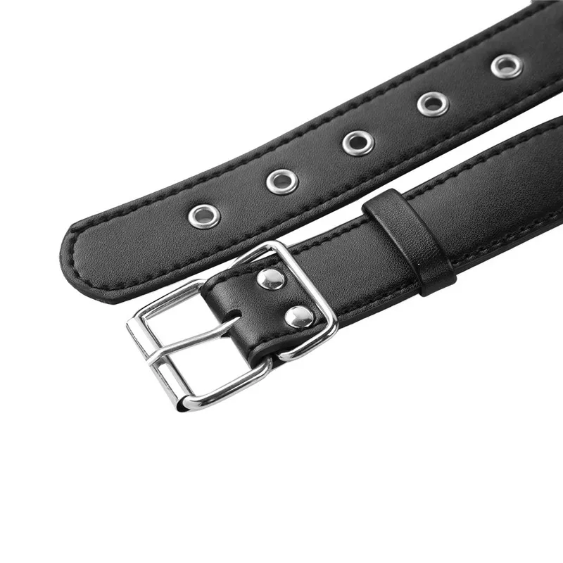 MSemis Men Leather Bondage Full Body Bondage Harness Detachable Strap with O Ring Open Crotch Men Harness Gay Adult Game