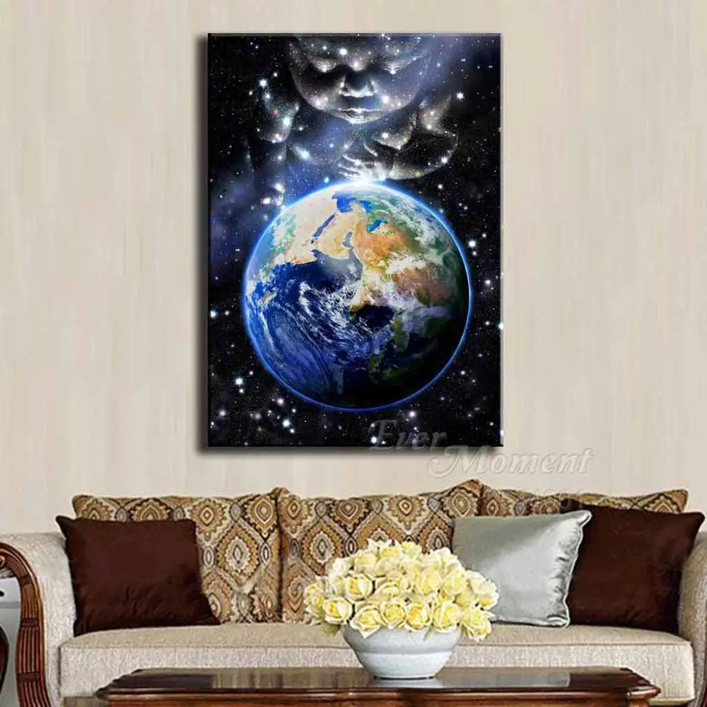 Ever Moment Diamond Painting Earth Baby Universe Decoration For Home Cross Stitch Full Square Drill Diamond Embroidery ASF1080