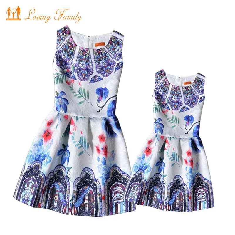 

Family Matching Clothing Dresses For Girls And Mother Family Matching Mother Daughter Clothes European Girl Dress