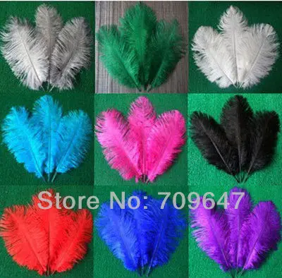 

Ostrich Feather Top! 100pcs/lot Real Ostrich Drab Feathers 20-25 cm / 8-10 Inches Colour Optional,13Colours for Choice