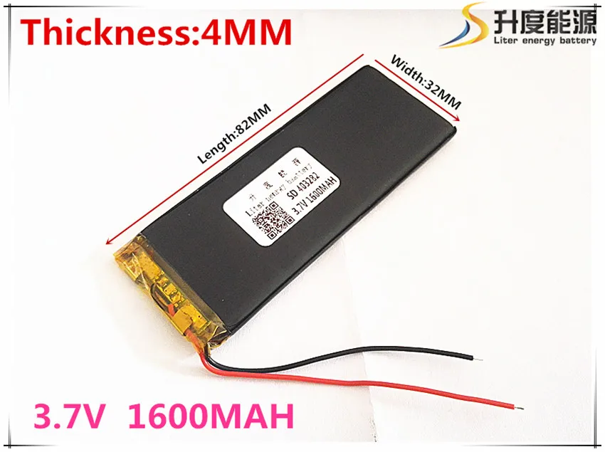 403282 1600mah 3.7V Lithium Polymer Battery Rechargeable Battery For tablet pc,GPS,mp3,mp4,cell phone,speaker