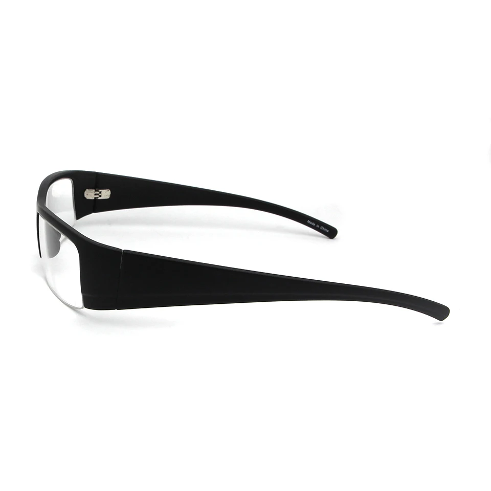 ESNBIE TR90 Spectacles Frames Male Square Half Frame Glasses Men 6 Base Designs Optical Glasses Black