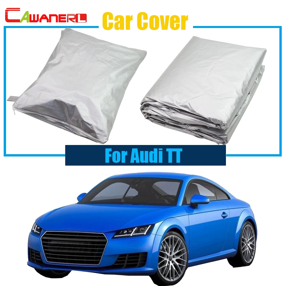 Cawanerl Full Car Cover Anti UV Rain Snow Sun Resistant Car Sun Shade Accessories Dustproof For Audi TT