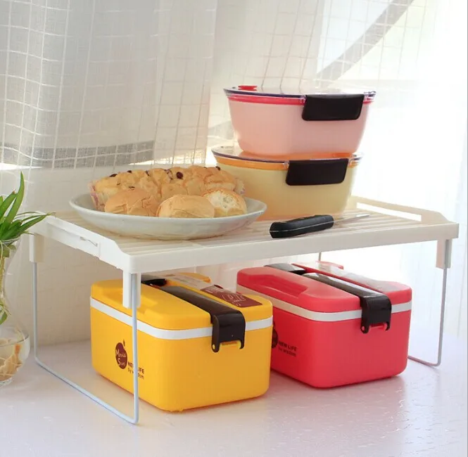 1PC Kitchen Storage Rack Plastic Folding Flavoring Shelf Organizer for Kitchen Bathroom Practical Tool OK 0089